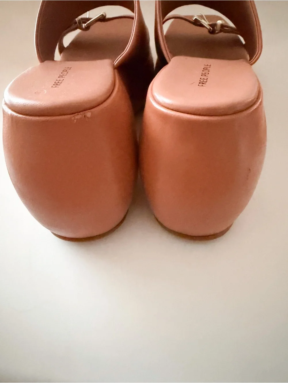 Free People Mila Minimal Wedge In Vachetta